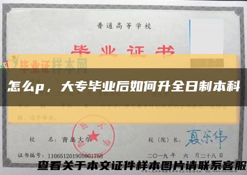怎么p，大专毕业后如何升全日制本科缩略图