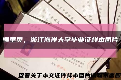 哪里卖，浙江海洋大学毕业证样本图片缩略图