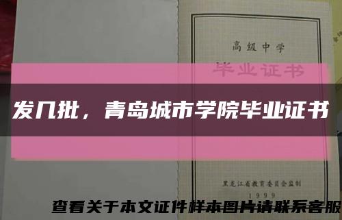 发几批，青岛城市学院毕业证书缩略图