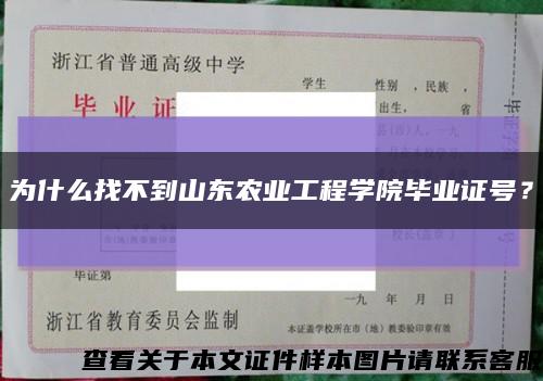 为什么找不到山东农业工程学院毕业证号？缩略图