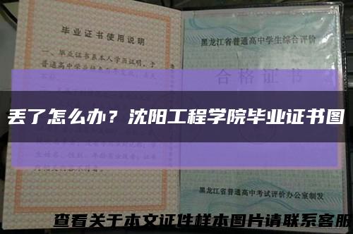 丢了怎么办？沈阳工程学院毕业证书图缩略图