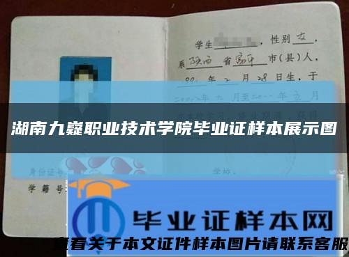 湖南九嶷职业技术学院毕业证样本展示图缩略图