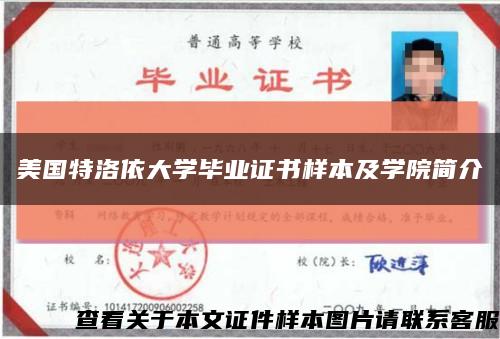 美国特洛依大学毕业证书样本及学院简介缩略图