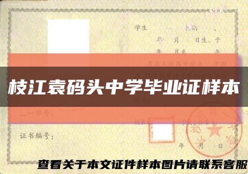 枝江袁码头中学毕业证样本缩略图