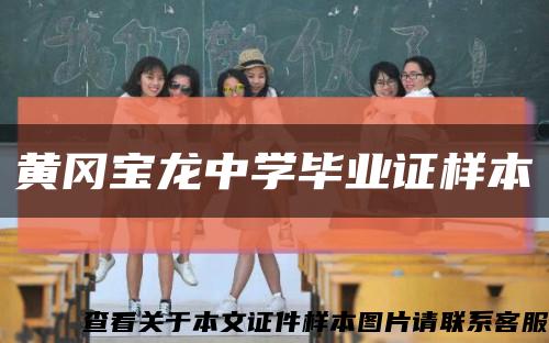黄冈宝龙中学毕业证样本缩略图