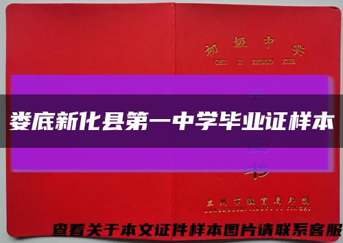 娄底新化县第一中学毕业证样本缩略图