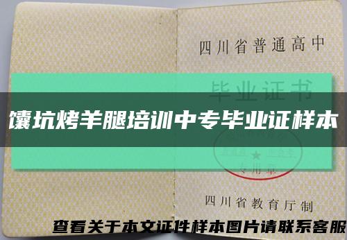 馕坑烤羊腿培训中专毕业证样本缩略图