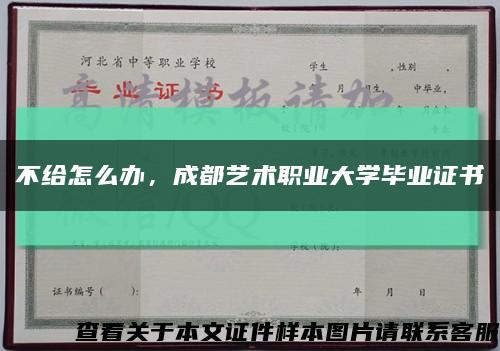 不给怎么办，成都艺术职业大学毕业证书缩略图