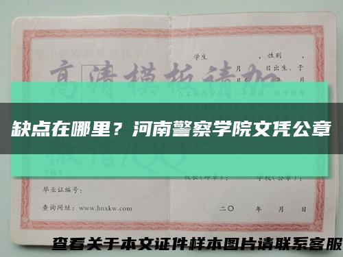 缺点在哪里？河南警察学院文凭公章缩略图