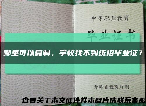 哪里可以复制，学校找不到统招毕业证？缩略图