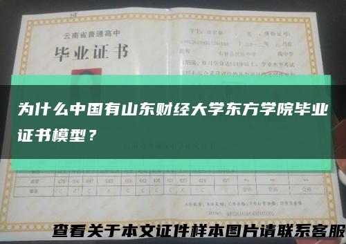 为什么中国有山东财经大学东方学院毕业证书模型？缩略图