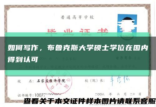 如何写作，布鲁克斯大学硕士学位在国内得到认可缩略图