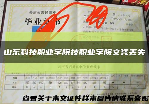 山东科技职业学院技职业学院文凭丢失缩略图