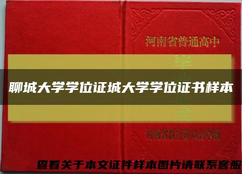 聊城大学学位证城大学学位证书样本缩略图