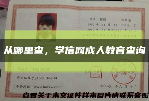 从哪里查，学信网成人教育查询缩略图