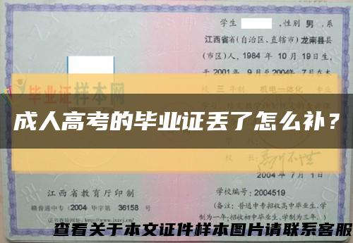 成人高考的毕业证丢了怎么补？缩略图