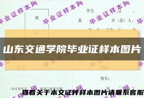 山东交通学院毕业证样本图片缩略图