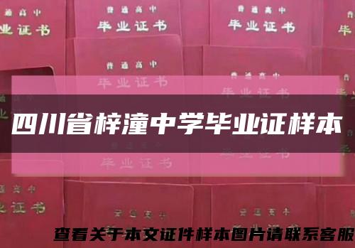 四川省梓潼中学毕业证样本缩略图