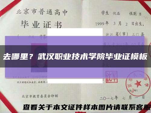 去哪里？武汉职业技术学院毕业证模板缩略图