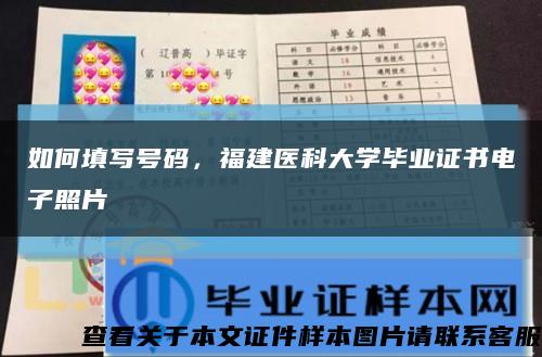 如何填写号码，福建医科大学毕业证书电子照片缩略图