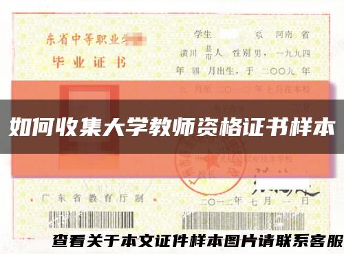 如何收集大学教师资格证书样本缩略图