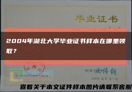 2004年湖北大学毕业证书样本在哪里领取？缩略图