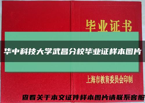 华中科技大学武昌分校毕业证样本图片缩略图