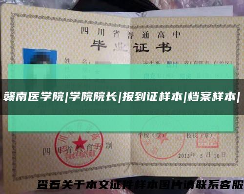 赣南医学院|学院院长|报到证样本|档案样本|缩略图