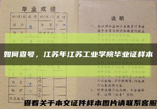 如何查号，江苏年江苏工业学院毕业证样本缩略图