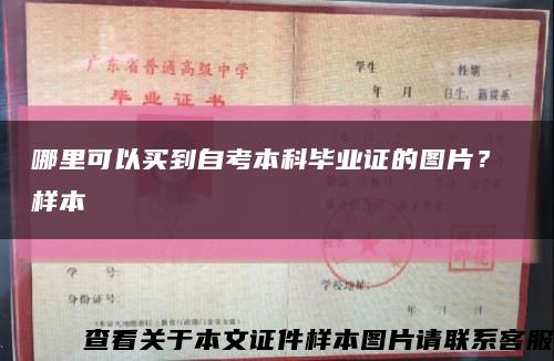 哪里可以买到自考本科毕业证的图片？ 样本缩略图