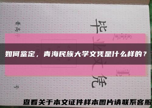 如何鉴定，青海民族大学文凭是什么样的？缩略图