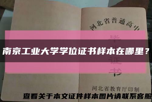 南京工业大学学位证书样本在哪里？缩略图