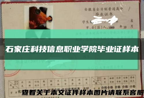 石家庄科技信息职业学院毕业证样本缩略图