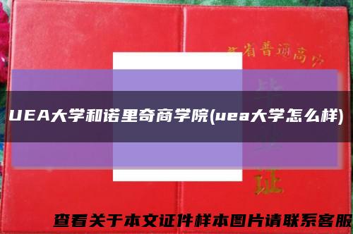 UEA大学和诺里奇商学院(uea大学怎么样)缩略图
