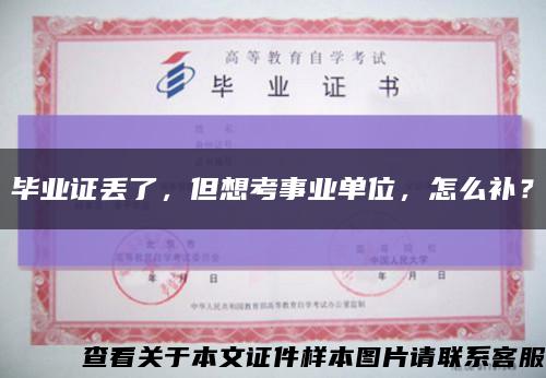 毕业证丢了，但想考事业单位，怎么补？缩略图