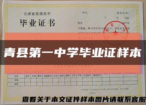 青县第一中学毕业证样本缩略图