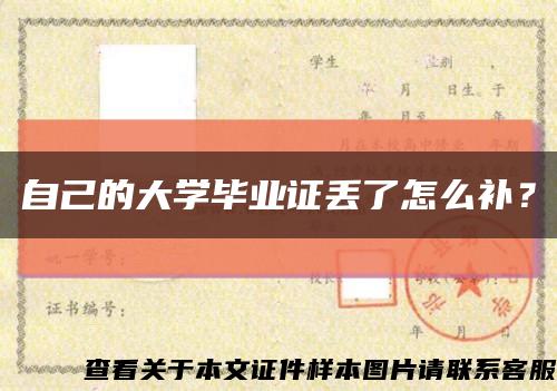 自己的大学毕业证丢了怎么补？缩略图