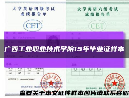 广西工业职业技术学院15年毕业证样本缩略图