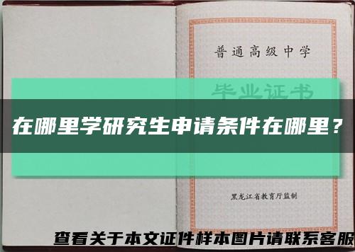在哪里学研究生申请条件在哪里？缩略图