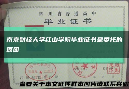 南京财经大学红山学院毕业证书是委托的原因缩略图