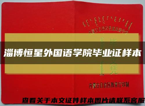 淄博恒星外国语学院毕业证样本缩略图