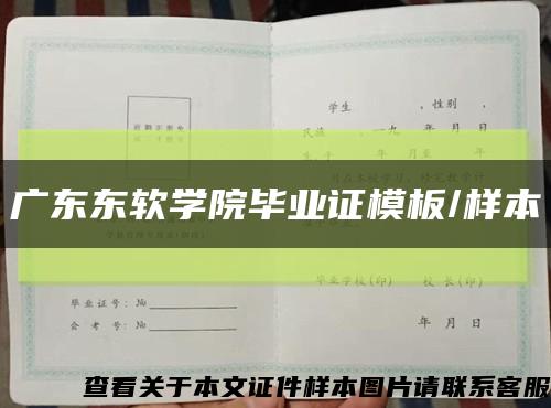广东东软学院毕业证模板/样本缩略图