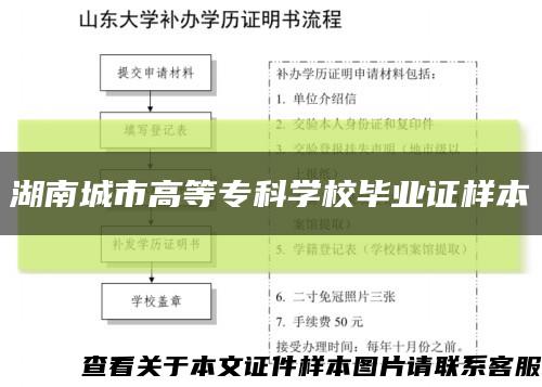 湖南城市高等专科学校毕业证样本缩略图