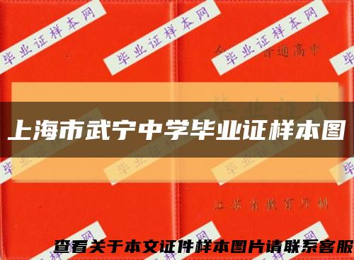 上海市武宁中学毕业证样本图缩略图