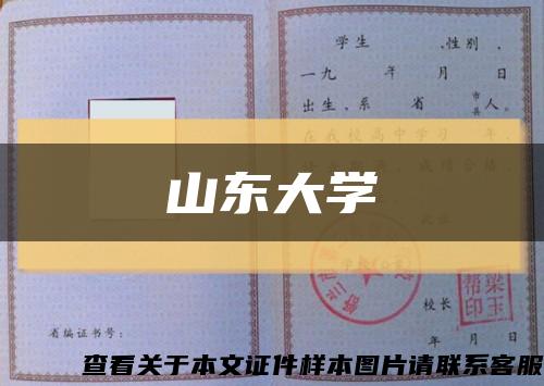山东大学缩略图