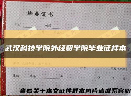 武汉科技学院外经贸学院毕业证样本缩略图