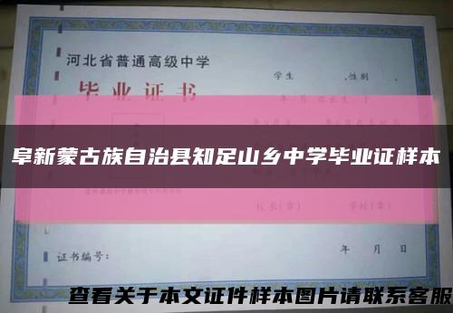 阜新蒙古族自治县知足山乡中学毕业证样本缩略图