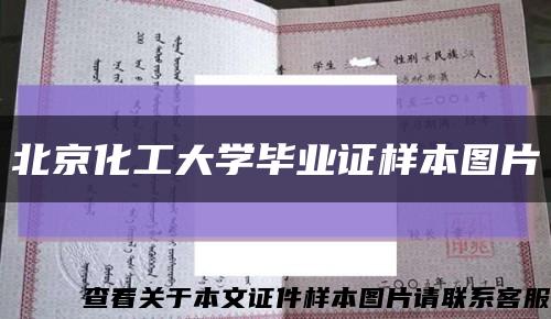 北京化工大学毕业证样本图片缩略图