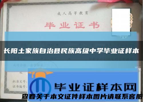 长阳土家族自治县民族高级中学毕业证样本缩略图