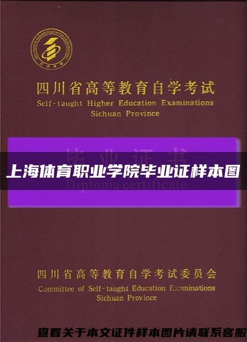 上海体育职业学院毕业证样本图缩略图